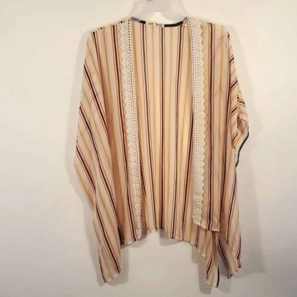 Jolt kimono Stripes Swim cover-up Size XL